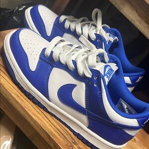 Nike Blue and White Dunks